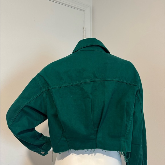 Zara Teal Jean Jacket - Picture 4 of 5